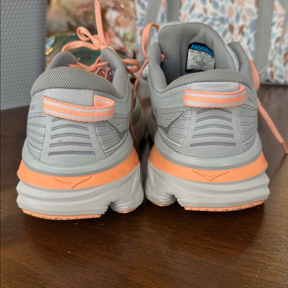 Hoka Women's Gray and Orange Athletic Shoes - Picture 5 of 7